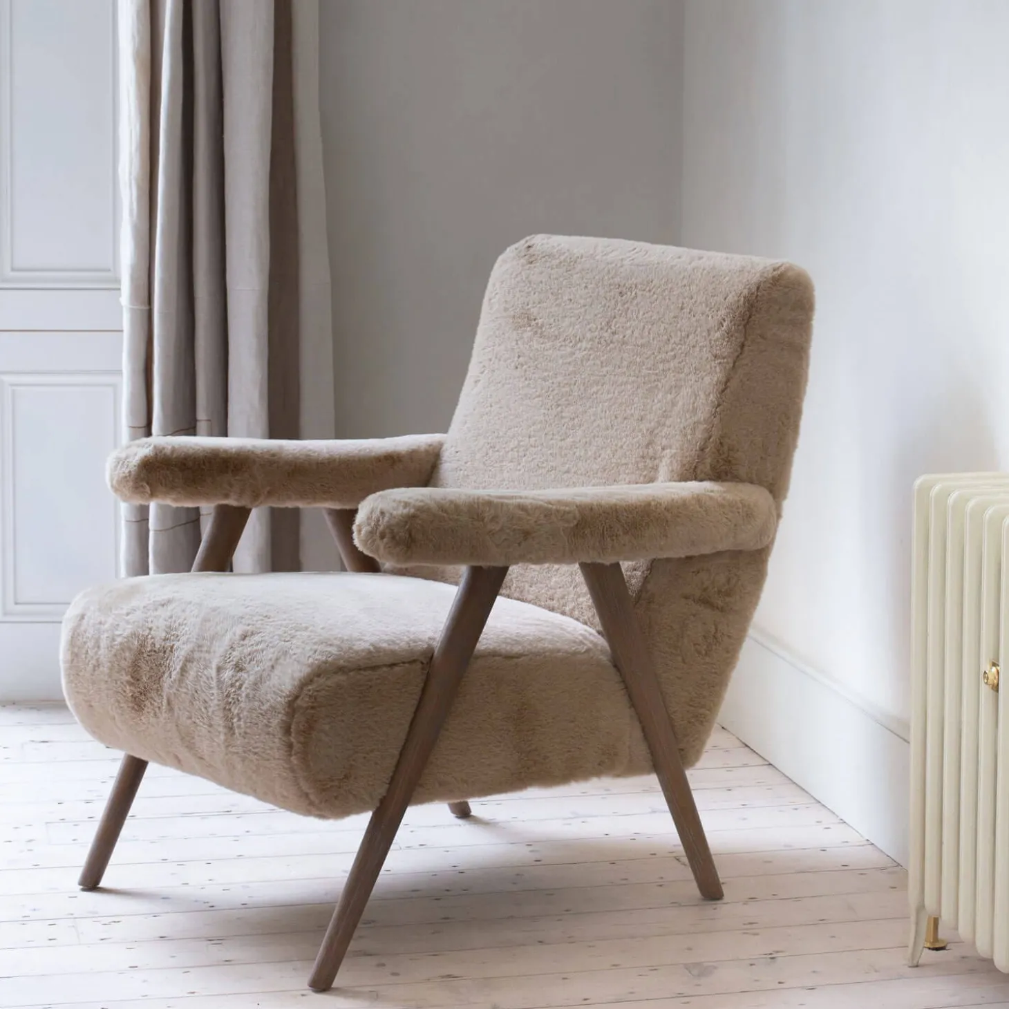 Grayson Faux Sheepskin Chair