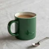 Green and White Ceramic Mug