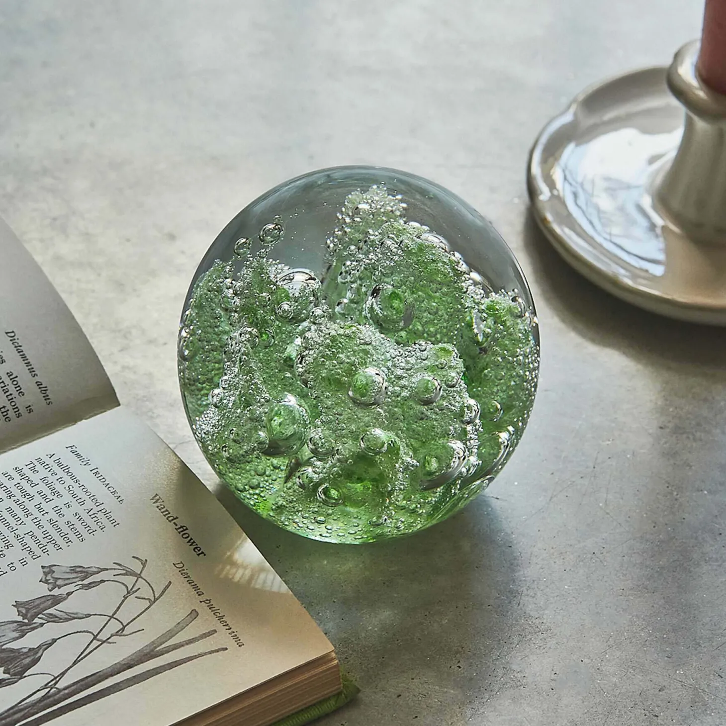 Green Coral Glass Ornament