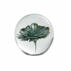 Green Flower Glass Ornament