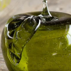Green Glass Apple Ornament