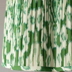 Green Ikat Flower Empire Lamp Shades