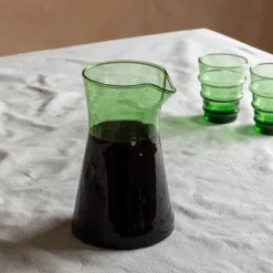 Green Moroccan Glass Carafe