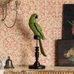 Green Parrot on a Perch
