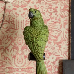 Green Parrot on a Perch