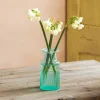 Green Ribbed Vase