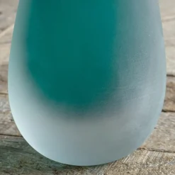 Green Sandblasted Vase