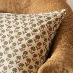 Green Stem Square Cushion