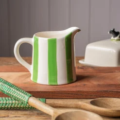 Green Stripe Creamer Jug