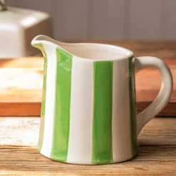 Green Stripe Creamer Jug