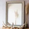 Grey Bevelled Wooden Mirror