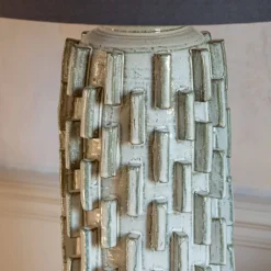 Grey Ceramic Table Lamp with Shade