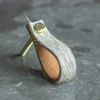 Grey Cowhide Drawer Pull