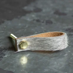 Grey Cowhide Drawer Pull