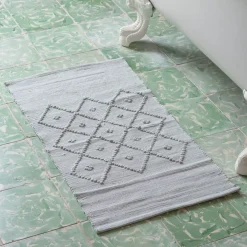 Grey Loop Bath Mat 50 x 90cm
