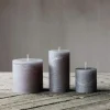 Grey Pillar Candles