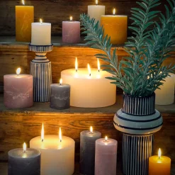 Grey Pillar Candles
