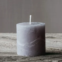 Grey Pillar Candles
