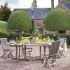 Grey Teak 10 Seater Garden Table