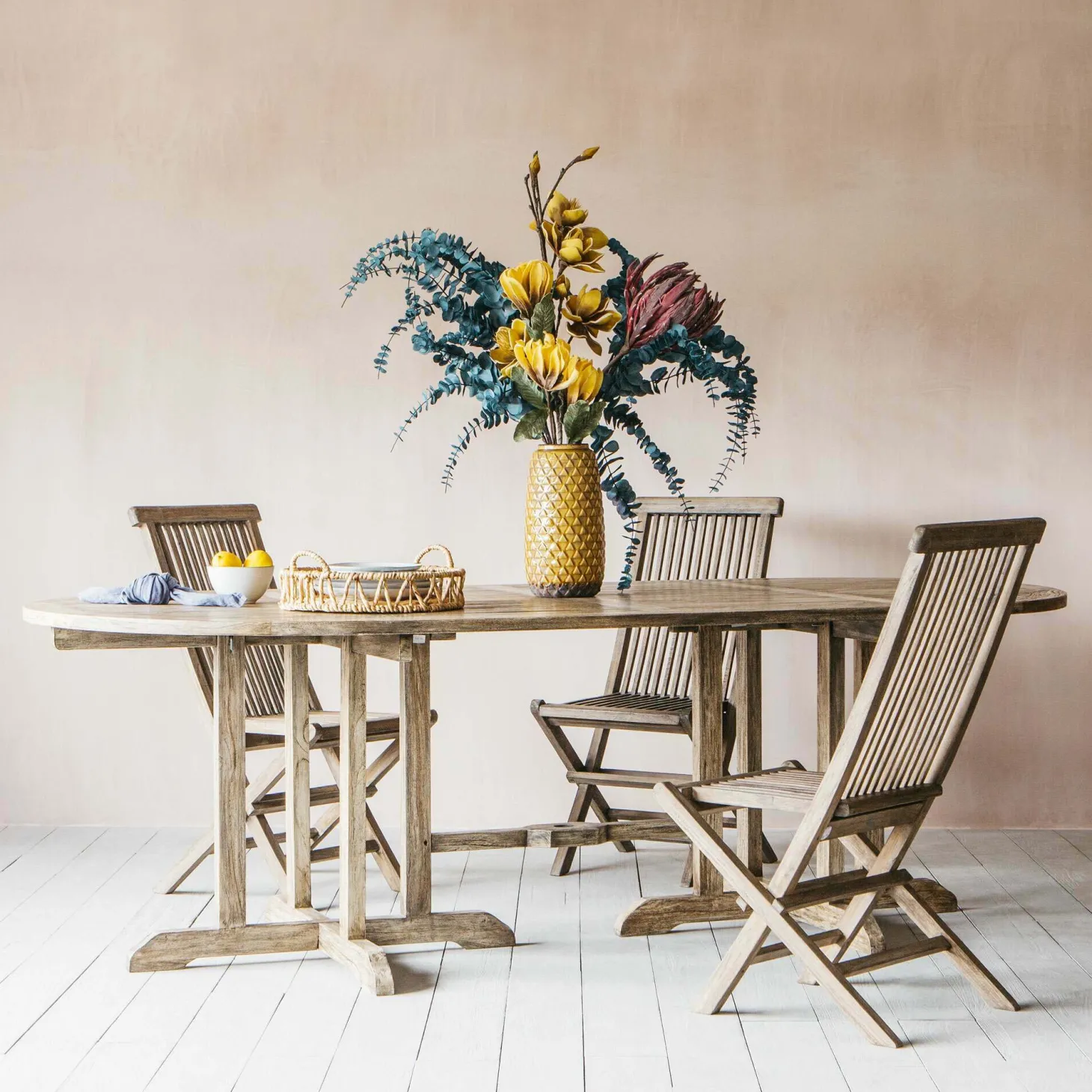 Grey Teak 10 Seater Garden Table