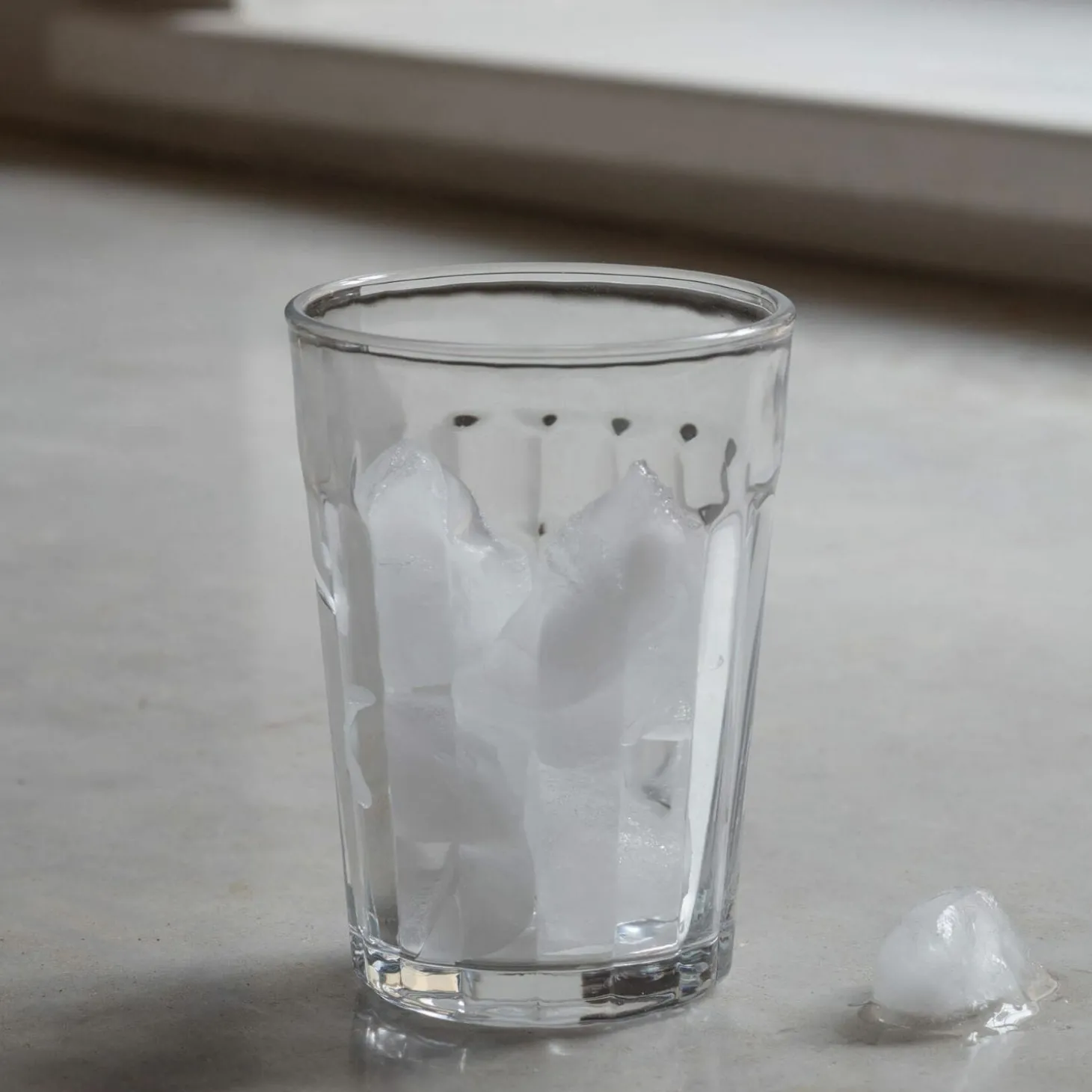 Grooved Glass Tumbler