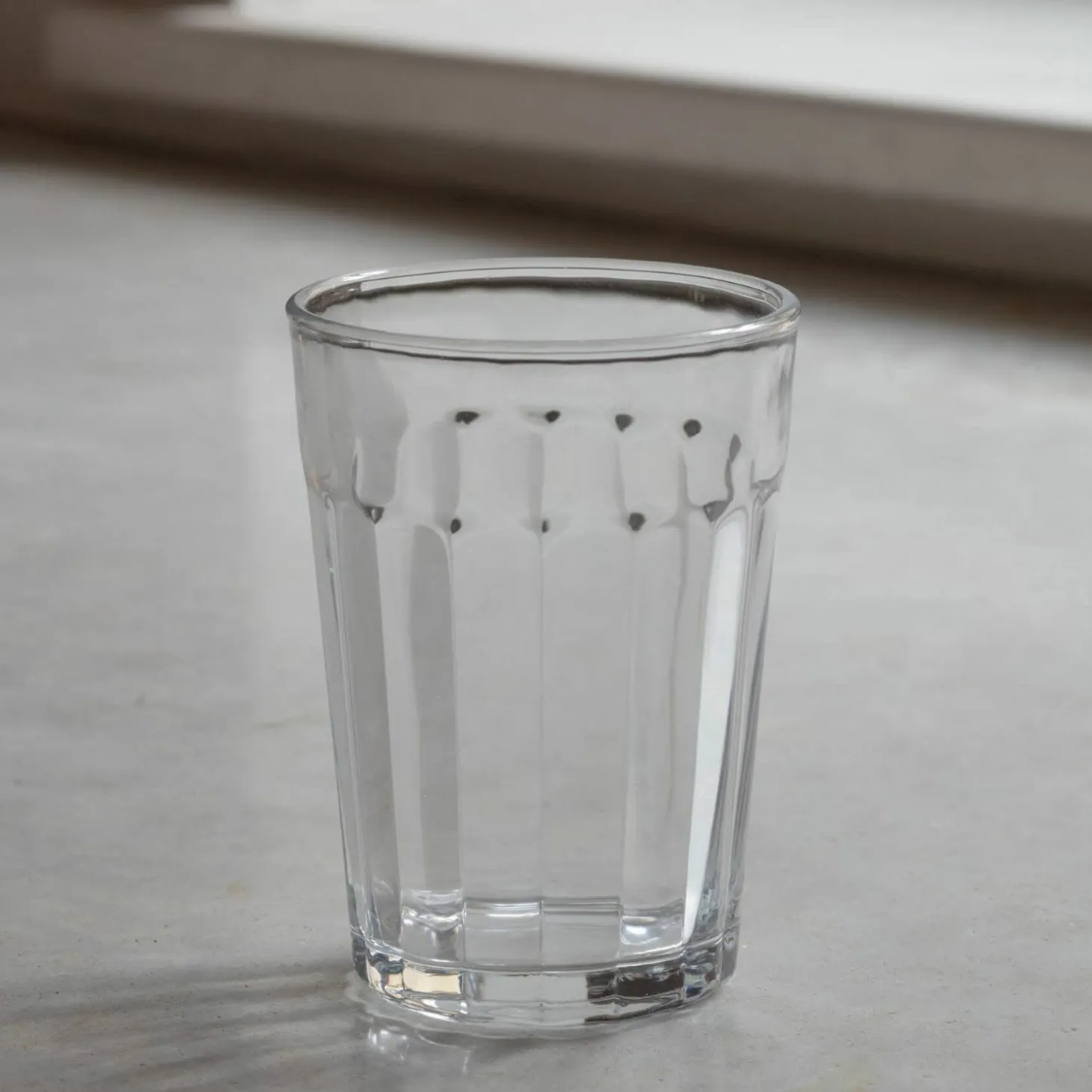 Grooved Glass Tumbler