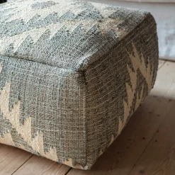 Haley Jute Kilim Pouffe