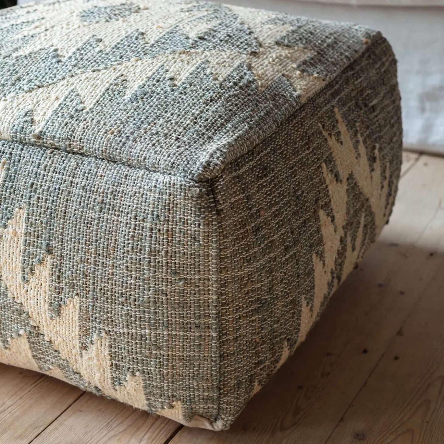 Haley Jute Kilim Pouffe