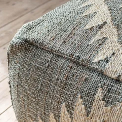 Haley Jute Kilim Pouffe