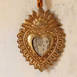 Hanging Heart Mirror Ornament