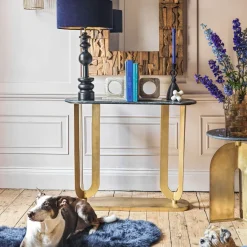 Hollywood Marble Console Table