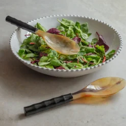 Horn and Resin Salad Servers