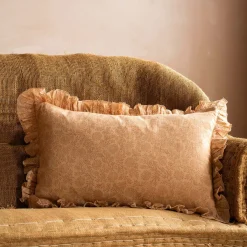 Indian Hand Block Printed Rectangular Floral Cushions