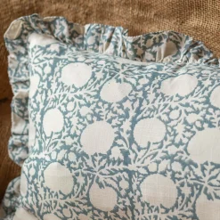 Indian Hand Block Printed Rectangular Floral Cushions
