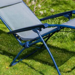 Indigo Blue Reclining Garden Chair