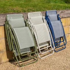 Indigo Blue Reclining Garden Chair