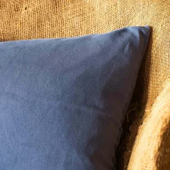 Indigo Rectangular Linen Cushion