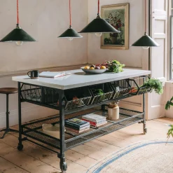 Industrial Marble Kitchen Island