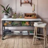 Industrial Marble Storage Console