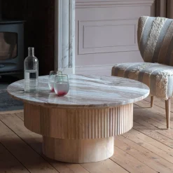 Isla Low Round Marble Coffee Table