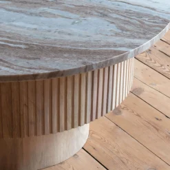 Isla Low Round Marble Coffee Table