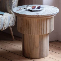Isla Round Marble Side Table