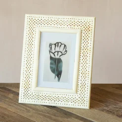 Jaali Bone Inlay Photo Frame