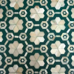 Jade Green Floral Bone Inlay Bedside Table