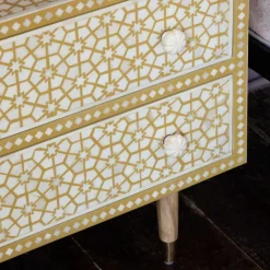 Jaipur Bone Inlay Bedside Table
