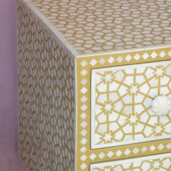 Jaipur Bone Inlay Bedside Table