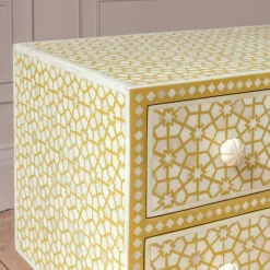 Jaipur Bone Inlay Bedside Table