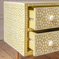 Jaipur Bone Inlay Bedside Table