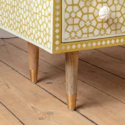 Jaipur Bone Inlay Bedside Table