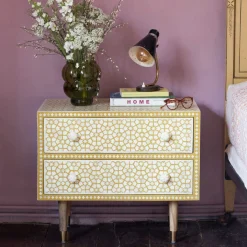 Jaipur Bone Inlay Bedside Table